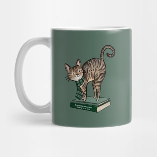 HP Green House Cat, Books and Quote Mug